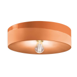 Plafonnier en c�ramique orange p�che 40x11cm pi - ferroluce