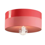 Plafonnier en c�ramique rouge corail 25x11cm pi - ferroluce