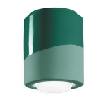 Plafonnier en c�ramique vert bouteille 12, 5x14cm pi - ferroluce