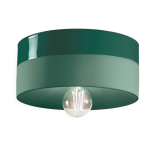 Plafonnier en c�ramique vert bouteille 25x11cm pi - ferroluce