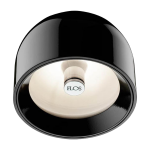 Plafonnier design en m�tal noir 11, 5x8, 9cm wan - flos