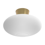 Plafonnier dor� en verre opale �38 bullo xl - belid