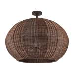 Plafonnier d'ext�rieur led triac dimmable en aluminium et abat - jour marron 56cm garota pf / 02 - bover ...