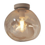 Plafonnier en fer et verre ambre rocher 26cm helsinki - it's about romi