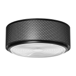 Plafonnier g13 large noir pierre guariche - sammode