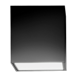 Plafonnier noir 15 x 15 cm three - panzeri