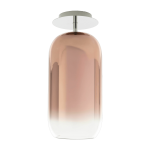 Plafonnier en verre souffl� rose m�tallique gople - artemide