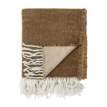 Plaid en acrylique marron ara throw - bloomingville