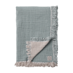 Plaid en coton bio nuage et ardoise 140 x 210 cm collect sc32 - &tradition