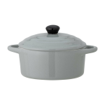 Plat � four thanos avec couvercle en gr�s gris bloomingville