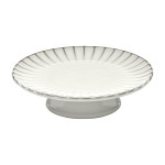 Plat � g�teau en gr�s blanc 24 x 7 cm inku - serax
