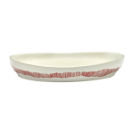 Plat de service blanc avec motif rouge - serax