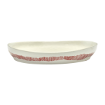 Plat de service blanc avec motif rouge - serax