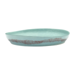 Plat de service bleu azure avec motif rouge - serax