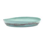 Plat de service bleu azure avec motif rouge - serax