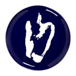 Plat de service bleu avec poivron blanc - serax