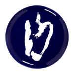 Plat de service bleu avec poivron blanc - serax