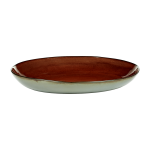 Plat de service en gr�s bleu fum� et rouille 36 cm - serax