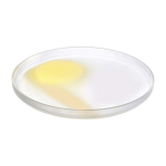 Plat de service jaune et beige 35cm pigmento - nude glass