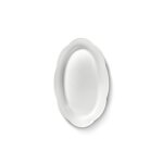 Plat de service ovale en porcelaine blanche 24, 5x15x3, 2cm m silhouette - serax
