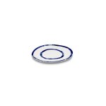 Plat de service ronde en gr�s blanc et bleu 28, 5x27x1, 4cm line - up - serax