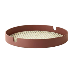 Plateau en bouleau et rotin orange 35 cm salon - normann copenhagen