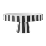 Plateau � rayures noires et blanches en c�ramique toppu - oyoy