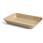 Plateau rectangulaire en m�tal beige 28x19, 4x4cm enamel - hay