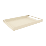 Plateau de service en acier beige cashew 45x30x4cm dava - metallbude