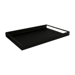 Plateau de service en acier noir 45x30x4cm dava - metallbude