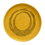 Plateau sunny yellow avec motif noir feast - serax