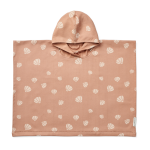 Poncho enfant en coton biologique coquillage et toscane p�le 1 � 2 ans roomie - liewood