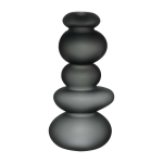 Porte - bougeoir noir cairn - nude glass