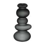 Porte - bougeoir noir cairn - nude glass
