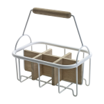 Porte - bouteille en fer blanc et en ch�ne naturel - serax