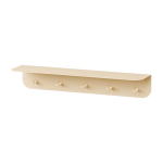 Porte - manteau mural en acier beige 5 crochets 60x15, 5x10, 5cm malou - metallbude