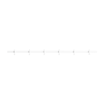 Porte - manteaux mural en aluminium blanc 82x5, 2x4, 7cm relief - string furniture