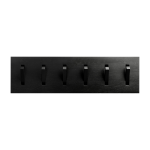 Porte - manteaux rectangulaire en ch�ne noir 6 crochets 78x4x23cm utilitile - ethnicraft accessories
