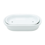 Porte - savon en porcelaine blanche brillant - merigous