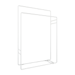 Porte - serviettes en acier blanc 90x60cm delaya - metallbude
