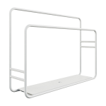 Porte - serviette de cuisine en acier blanc 32x7, 5x23cm nia - metallbude
