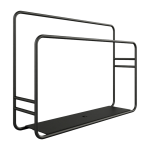 Porte - serviette de cuisine en acier noir 32x7, 5x23cm nia - metallbude