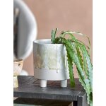 Pot de fleurs imoa en gr�s jaune - bloomingville
