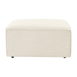Pouf carr� en tissu blanc 85x43cm fora - home design