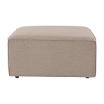 Pouf carr� en tissu marron 85x43cm fora - home design