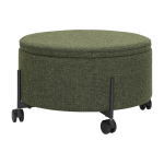 Pouf conteneur en tissu vert 66 cm - h�bsch