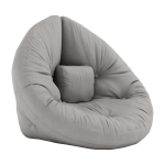 Pouf fauteuil en coton grey 75x80x60cm mini nido - karup design