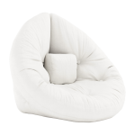 Pouf fauteuil en coton natural 75x80x60cm mini nido - karup design