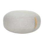Pouf galet en laine gris avec poign�e en cuir - h�bsch