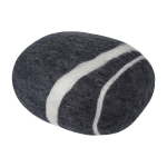 Pouf en laine anthracite marbr� xxl hugo - myfelt